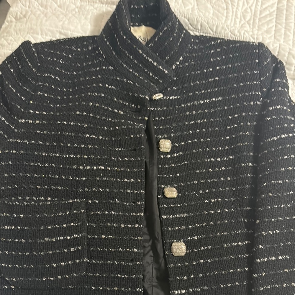 ba&sh Monochrome Tweed Jacket